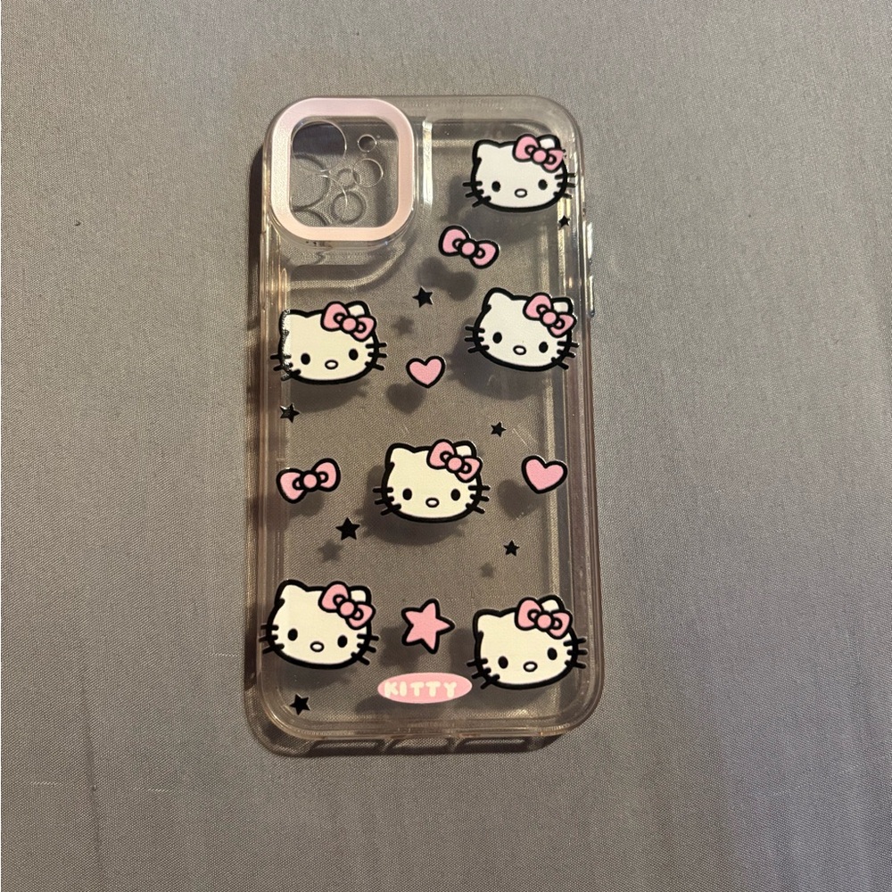 Hello Kitty Clear Case with Pink Accents